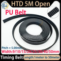 HTD 5M PU Open Belt Width 9/10/12/15/20/25/30/40mm Drive Belt HTD5M Polyurethane Open Ended Transmission Conveyor Machine Belts