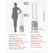 Load image into Gallery viewer, Amocart Bladeless Tower Fan 65°/80° Oscillating Standing Fan 8/12 Speeds &amp; 8/9-Hour Timer 14.76/15.42 ft High Velocity for Home
