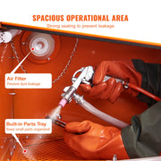Load image into Gallery viewer, SucceBuy 25/40/60 Gallon Sandblasting Cabinet Portable Benchtop Sand Blaster with Blasting Gun Nozzles for Stain Rust Removal
