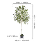 Amocart Artificial Olive Tree 4/5/6FT Tall Faux Plant Secure PE Material Anti-Tip Tilt Protection Low-Maintenance Tree for Home