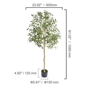 Load image into Gallery viewer, Amocart Artificial Olive Tree 4/5/6FT Tall Faux Plant Secure PE Material Anti-Tip Tilt Protection Low-Maintenance Tree for Home

