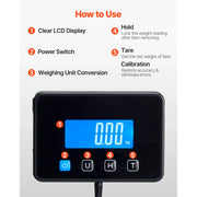 Load image into Gallery viewer, Amocart 660 lbs Digital Postal Scale 0.7oz/3.5oz Dual Accuracy Commercial Weight Scale with Hold/Tare Function for Packagese
