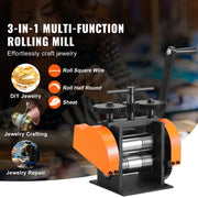 Load image into Gallery viewer, SucceBuy 45/57/75/76 mm Jewelry Rolling Mill Machine 3in1 Multi-function Rolling Mill for Metal Jewelry Making Sheet Square Wire
