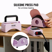 Bild in Galerie-Viewer laden, Amocart Hat Press Machine Mini Hat Heat Press for Caps Cap Heat Press Machine Safety Base and Glove Automatic Shut-Off Purple

