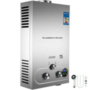 Load image into Gallery viewer, Tankless Water Heater 6L/8L/10L/12L/16L/18L LPG Propane Gas, Portable Wall-Mounted Instant Hot Water Heater with Digital Display for Outdoor Bathing
