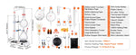 Amocart Essential Oil Distillation Kit 500ml 2L Distillation Apparatus 3.3 Boro Lab Glassware Distillation Kit w/ Heat Plate