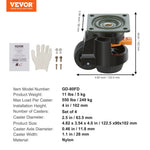 Amocart 4 Pcs Leveling Casters Heavy Duty Swivel Caster Wheels with Handle Design Height Adjustable Feet for Workbench Machine