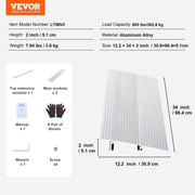 Load image into Gallery viewer, SucceBuy 1in-6in 800lbs Door Threshold Ramp Aluminum Adjustable Modular Cable Protector Ramp for Doorways Wheelchairs Scooters
