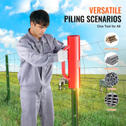 Load image into Gallery viewer, SucceBuy Fence Post Driver with Handle Pole Pounder Heavy Duty Carbon Steel Hand Post Rammer Fencing Hole Digger for Channel - AMOCART
