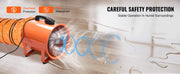 Bild in Galerie-Viewer laden, Amocart 16 Inch Por       Exhaust Fan, Industrial Cylinder Blower with Duct Hose for Dust Removal
