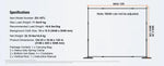 Amocart 10 x 10 ft Heavy Duty Backdrop Stand Height Adjustable Photography Backdrop Stand for Party Wedding Display Exhibition