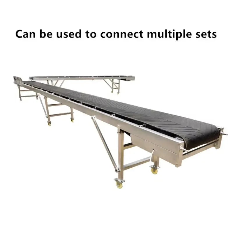 Customizable Folding Incline Conveyor Portable Loading Unloading Electric Adjustable Height Feeder Assembly Line TransportSystem