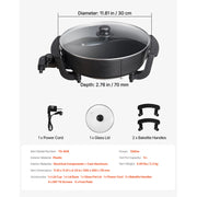 Load image into Gallery viewer, Amocart Electric Hot Pot 5 L Double-flavor Shabu Shabu Pot Non-Stick Electric Cooker with Divider Glass Lid for 6-10 People
