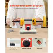 Load image into Gallery viewer, SucceBuy Bench Buffer Polisher 1/2HP 0 to 8000RPM with 2PCS4" Cotton Wheel 3PCS 3" Abrasive Fiber Wheels Compound for Metal Wood
