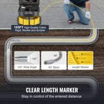 Amocart Sewer Camera 165ft/50m Self-Leveling Pipeline Inspection Camera with 9"1080P HD Screen  with Lights-12LED for Duct Pipe