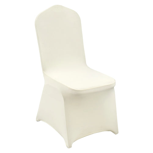 Amocart 30/50PCS Ivory Stretch Spandex Folding Chair Covers Universal Fitted Chair Cover Removable Protective Slipcovers