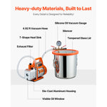 Amocart 3.5 CFM Single Stage Pump & 3 Gallon Vacuum Chamber Degassing Chamber Kit for Stabilizing Wood Degassing Silicone Resin