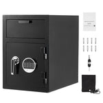 SucceBuy Drop Safe Large Capacity Front Drop Slot Safe Box with Digital Keypad Cash Depository Box with Spare Keys for Cash Bank