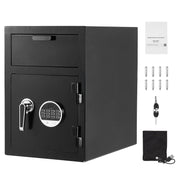 Load image into Gallery viewer, SucceBuy Drop Safe Large Capacity Front Drop Slot Safe Box with Digital Keypad Cash Depository Box with Spare Keys for Cash Bank - AMOCART
