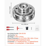 SucceBuy 4 Inch Wood Lathe Chuck 4-Jaw Self-Centering Wood Turning Chuck Set with 1in x 8TPI Thread & Adapter for Woodworking