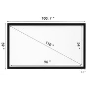 Charger l'image dans la visionneuse de galerie, Amocart Projector Screen 92 100 110 120 130 135 155in Aluminum Fixed Frame 16:9 4K HD Home Cinema Theater WallMountable Display

