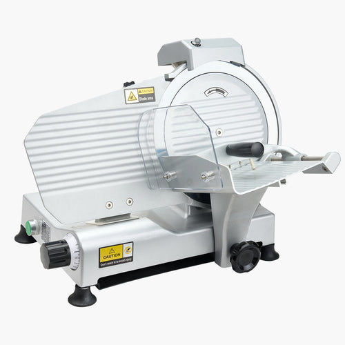 SucceBuy Commercial Meat Slicer 10 inch 320W Food-Slicer with SUS420 Blade 0-0.4 inch Adjustable Thickness for Frozen Meat Ham