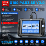 XTOOL X100 PAD3SE Key Programming Tools X100 PAD3 Elite IMMO Programmer All Keys Lost Add Keys ECU Coding All System Diagnostic