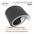 Black PVC Industrial Transmission Conveyor Belt Perimeter:2500mm-2950mm Belt Width: 20/25/30/35/40~60mm (Can Customized  Size)