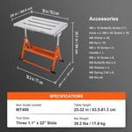 Amocart 18/20/24 Inch Foldable Welding Table Steel Table Top Auxiliary Welding Tool Flexible Height Portable Workbench for Work