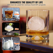 Load image into Gallery viewer, Amocart 60mm Ice Ball Press Maker Spherical Whiskey Tray Mould Bubble-Free Making Mold Crystal Ice Ball Box for Bar Cocktail
