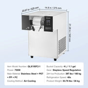 Bild in Galerie-Viewer laden, Amocart Commercial Snowflake Ice Machine Snowflake Ice Maker Stainless Steel Ice Shaver Machine Electric Snow Cone Maker
