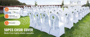 Bild in Galerie-Viewer laden, Amocart 12/30/50/100Pcs Wedding Chair Cover Spandex Stretch Slipcover for Restaurant Banquet Dining Party White Chair Cover
