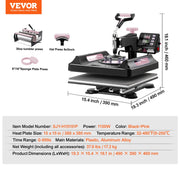 Charger l'image dans la visionneuse de galerie, Amocart Heat Press Machine Heat Transfer Machine with 30 oz Tumbler Press 360° Swing Away Digital T-Shirt Pressing Coating
