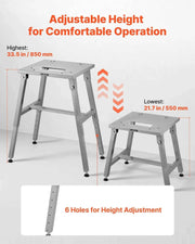 Load image into Gallery viewer, Amocart Electric Meat Bandsaw Stand Adjustable Height H-Shaped Frame Anti-Slip Foot Pads Compatible with Models BS-130 &amp; BS-250
