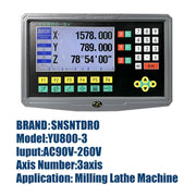 Load image into Gallery viewer, YU800-3 set 19 language 3 Axis DRO  Display And 3 Pieces 5U Linear Glass Scale Encoder 50-1000mm Boring Machines Milling
