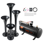 Amocart Train Horns Kit, 4 Trumpet Air Horn Kit, 150dB Train Horns for Pickup Trucks 12V 120 psi Air Compressor for Truck Train