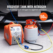 Charger l'image dans la visionneuse de galerie, Amocart Refrigerant Recovery Tank 50 LBS Capacity 400 psi Portable Cylinder Tank with Y-Valve for Liquid/Vapor, for R22/R134A
