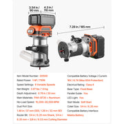 Load image into Gallery viewer, SucceBuy Cordless Wood Router with Fixed Base 1/4-Inch Collet for Woodworking Compatible with Makita 18V Batteries (No Battery) - AMOCART
