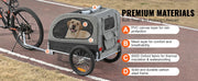 Load image into Gallery viewer, Amocart 88 lbs Dog Bike Trailer Pet Cart Bicycle Carrier with Wheels Coupler Reflectors Flag Collapsible to Store for Dogs

