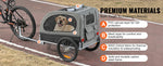 Amocart 88lbs Dog Bike Trailer Pet Cart Bicycle Carrier with Wheels Coupler Reflectors Flag Collapsible to Store for Dogs