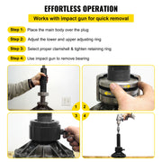 Load image into Gallery viewer, Amocart Carrier &amp; Pinion Bearing Puller Compatible with Dana 30,40,50,60,70, 80, Ford 9/10.25" Tool with 3 45# Steel Clamshells
