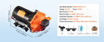 Amocart 12V Diaphragm Pump 1.8/3/3.5/5 GPM 3/4/5-Chamber 40-100 PSI Adjustable 1/2'' MNPT Port for RV Yacht Food Truck Camper