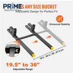 SucceBuy 43"/60" Clamp on Pallet Forks 2000/4000 lbs Tractor Bucket Forks Heavy Pallet Forks for Tractor Attachment Skid Steer