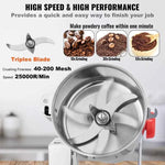 【Premium】Amocart 150-2500g Electric Grain Mill Grinder Commercial Swing Spice Grinders for Dry Herbs Grains Spices Cereals Coff