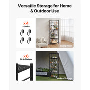 Load image into Gallery viewer, SucceBuy 6/5/4/3 Tier Black Foldable Storage Shelf with Wheels Folding Metal Rack Shelving Unit Organizer for Garage Kitchen

