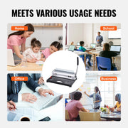 Load image into Gallery viewer, SucceBuy Binding Machine Comb Binding Machine 21Holes Binding 450 Sheets Book Binder Machine with 100 PCS 3/8'' Comb Binding Spines
