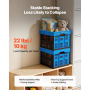 Charger l'image dans la visionneuse de galerie, Amocart 25L 3PCS Plastic Stackable Storage Bins Collapsible Folding Storage Containers Space-Saving Baskets for Home Organizing
