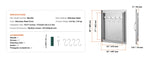 Amocart BBQ Access Door Stainless Steel Flush Mount Door Wall Vertical Door w/ Recessed Handle Grilling Station Outside Cabinet