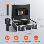Amocart Sewer Camera 9" Pipeline Inspection Camera w/DVR Function w/12 Adjustable LED and 16 GB SD Card with 512Hz Locator IP68