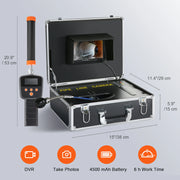 Load image into Gallery viewer, SucceBuy Sewer Camera 9" Pipeline Inspection Camera w/DVR Function w/12 Adjustable LED and 16 GB SD Card with 512Hz Locator IP68

